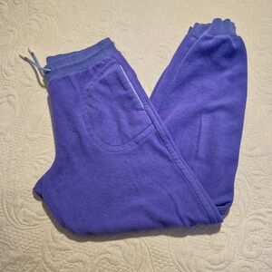 Athleta girls XL or 14 purple fleece jogging pants, elastic waist 2 pockets